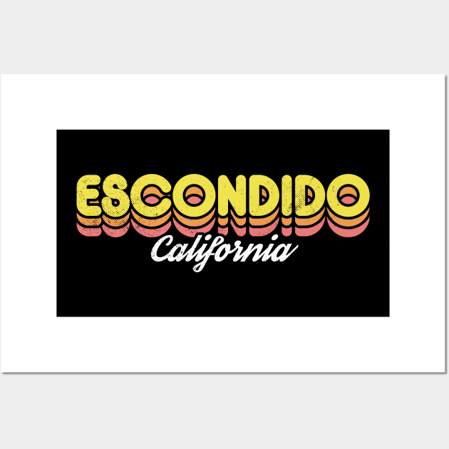 Retro Escondido California Wall Art by rojakdesigns